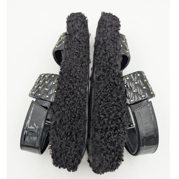 Jeffrey Campbell Ardeman Sandal Women's Open Toe Faux Fur Black Size US6 EU37 - Picture 8 of 11